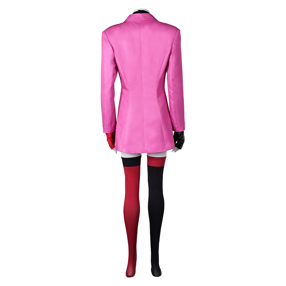 Harley Quinn Season 5 Harley Quinn Pink Coat Outfits Halloween Carnival Cosplay Costume