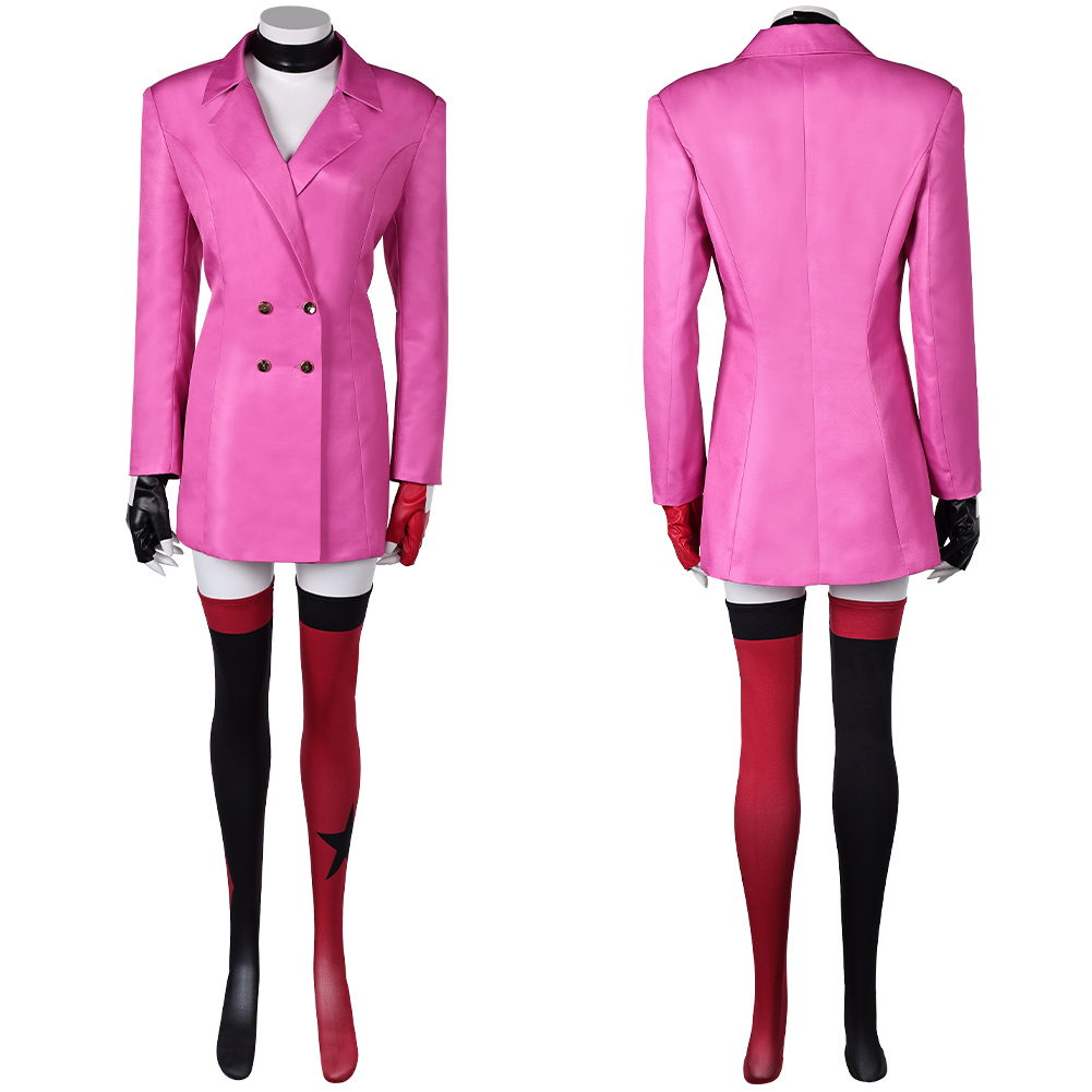 Harley Quinn Season 5 Harley Quinn Pink Coat Outfits Halloween Carnival Cosplay Costume