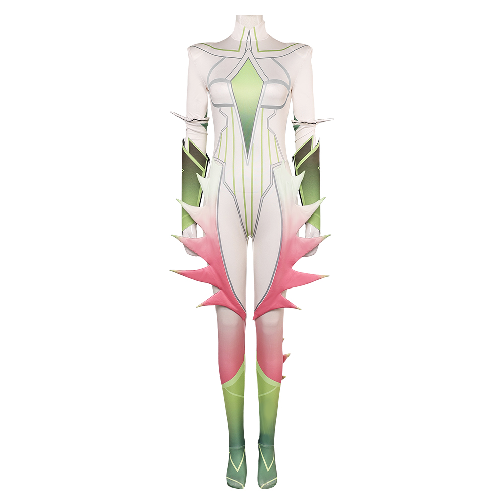 Rivals Dagger Growth & Decay Women White Jumpsuit Outfits Halloween Carnival Party Cosplay Costume