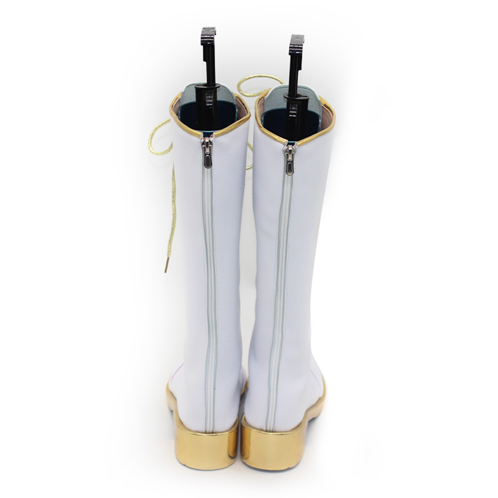 Kpop Demon Hunters Rumi White Cosplay Shoes Boots Halloween Custom Made Costumes Accessory