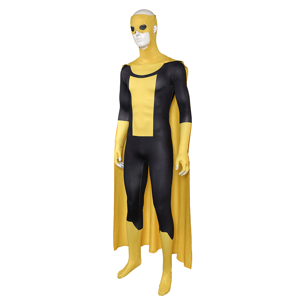 Invincible Season 3 Mark Grayson Men Yellow Outfits Halloween Carnival Cosplay Costume