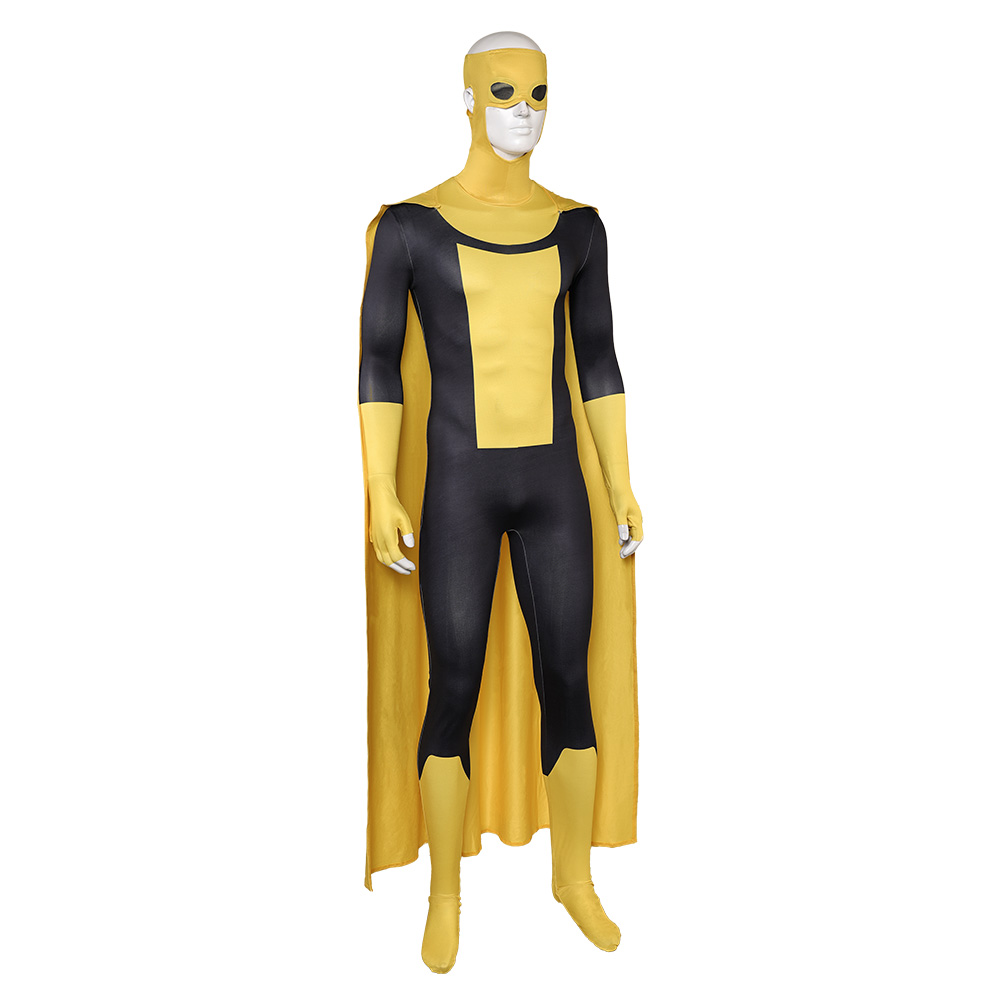 Invincible Season 3 Mark Grayson Men Yellow Outfits Halloween Carnival Cosplay Costume