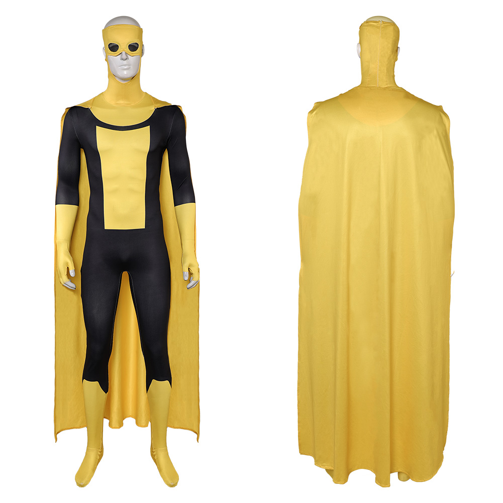 Invincible Season 3 Mark Grayson Men Yellow Outfits Halloween Carnival Cosplay Costume
