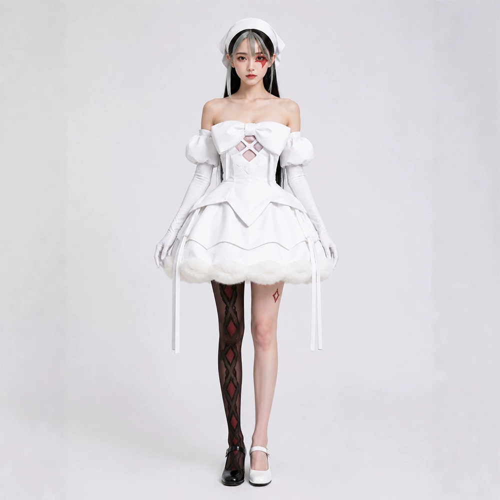 Alien Stage Sua Women White Dress Halloween Carnival Cosplay Costume