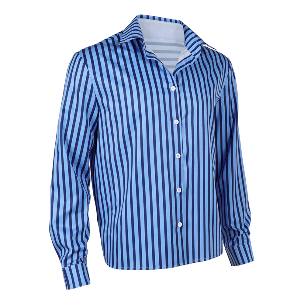 One Piece Sanji Blue Shirt Outfits Halloween Carnival Cosplay Costume