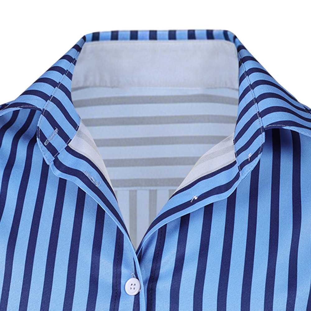 One Piece Sanji Blue Shirt Outfits Halloween Carnival Cosplay Costume