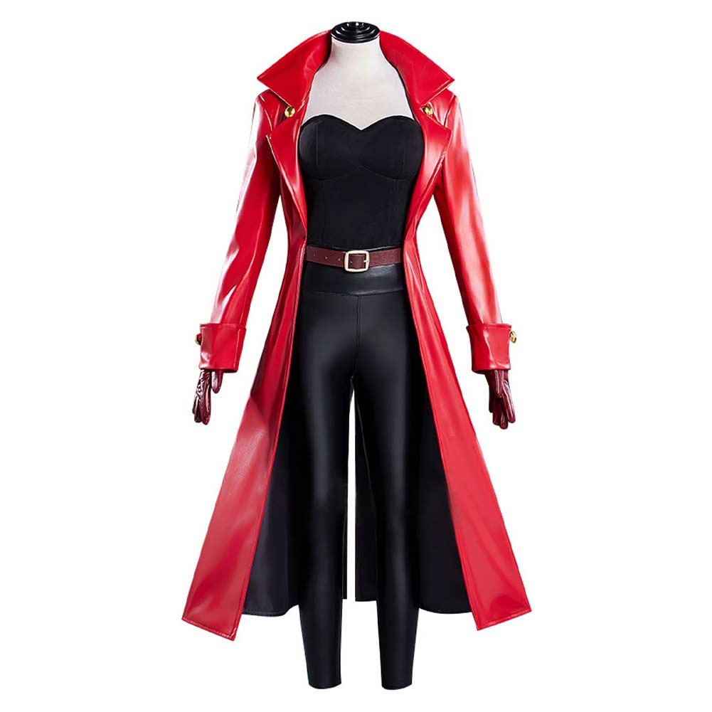 Creature Commandos (2024) Bride of Frankenstein Red Coat Outfits Halloween Carnival Cosplay Costume