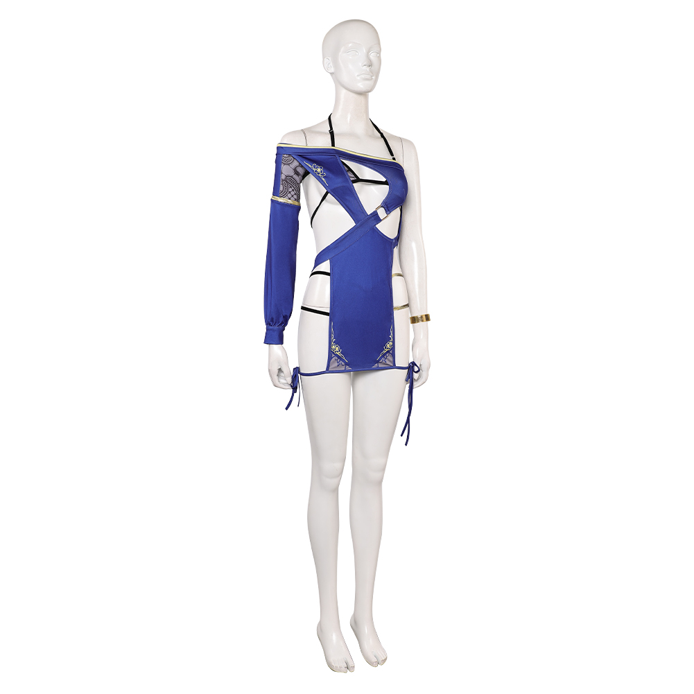 Dead or Alive Monika Women Blue Swimsuit Outfits Halloween Carnival Cosplay Costume
