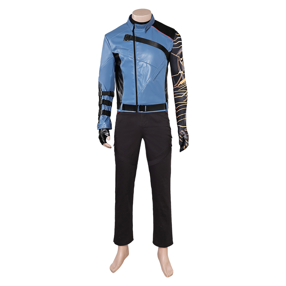 Thunderbolts(2025) Bucky Barnes Men Blue Outfits Halloween Carnival Cosplay Costume
