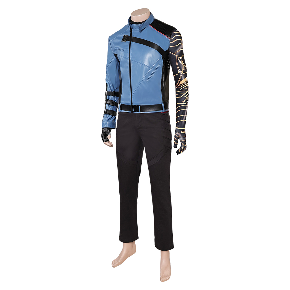 Thunderbolts(2025) Bucky Barnes Men Blue Outfits Halloween Carnival Cosplay Costume