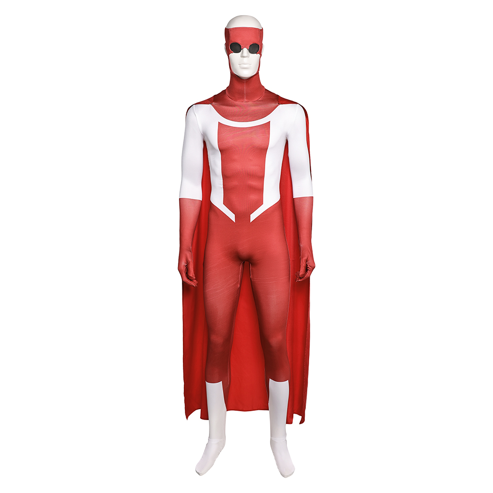 Invincible Season 3 Mark Grayson Red Jumpsuit Outfits Halloween Carnival Cosplay Costume