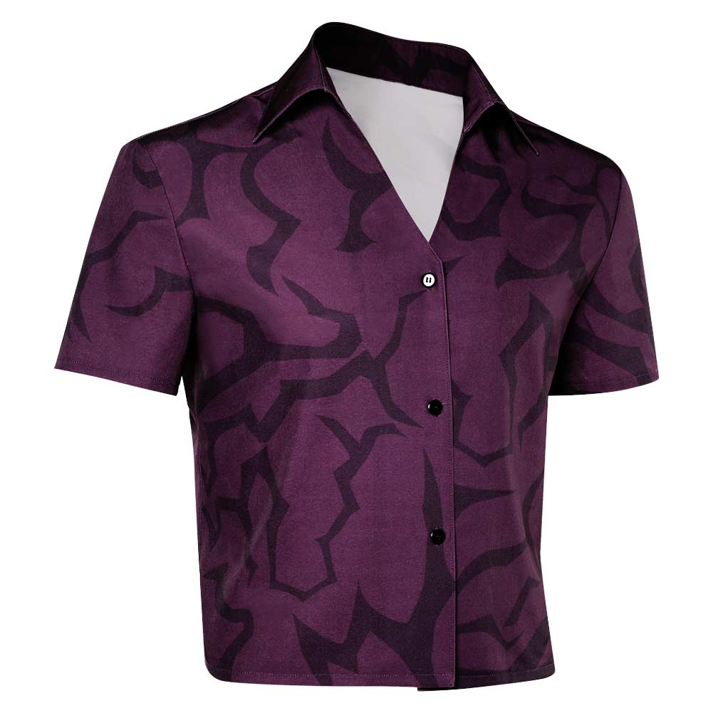 Kpop Demon Hunters Abby Men Demon Pattern Shirt Halloween Carnival Party Cosplay Costume