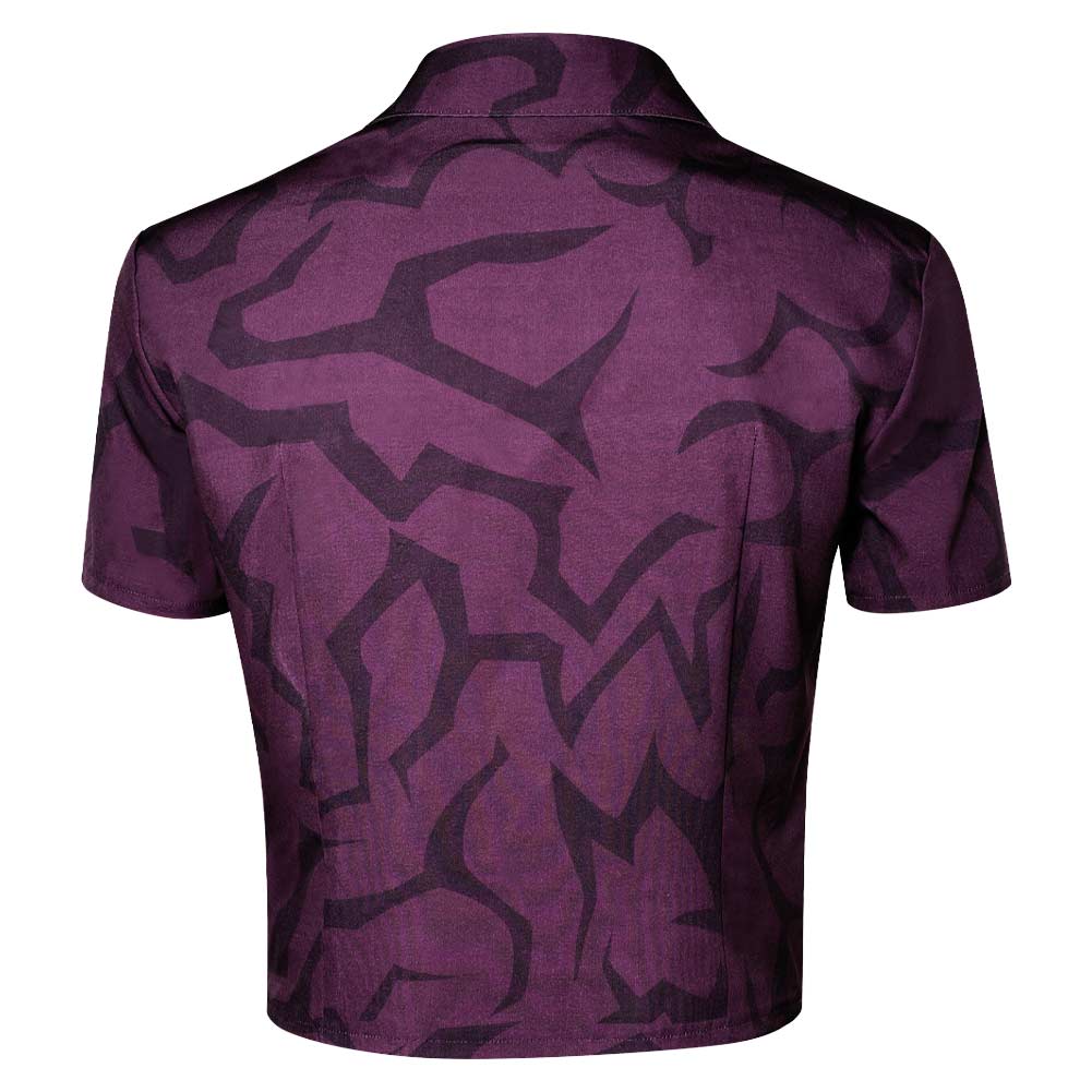 Kpop Demon Hunters Abby Men Demon Pattern Shirt Halloween Carnival Party Cosplay Costume