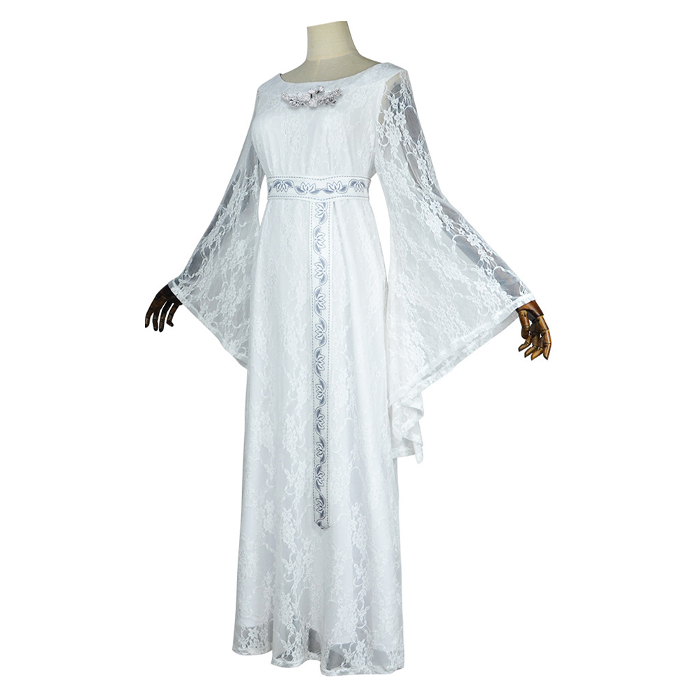 The Lord of the Rings Galadriel White Dress Outfits Halloween Carnival Cosplay Costume