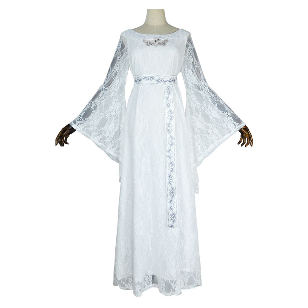 The Lord of the Rings Galadriel White Dress Outfits Halloween Carnival Cosplay Costume