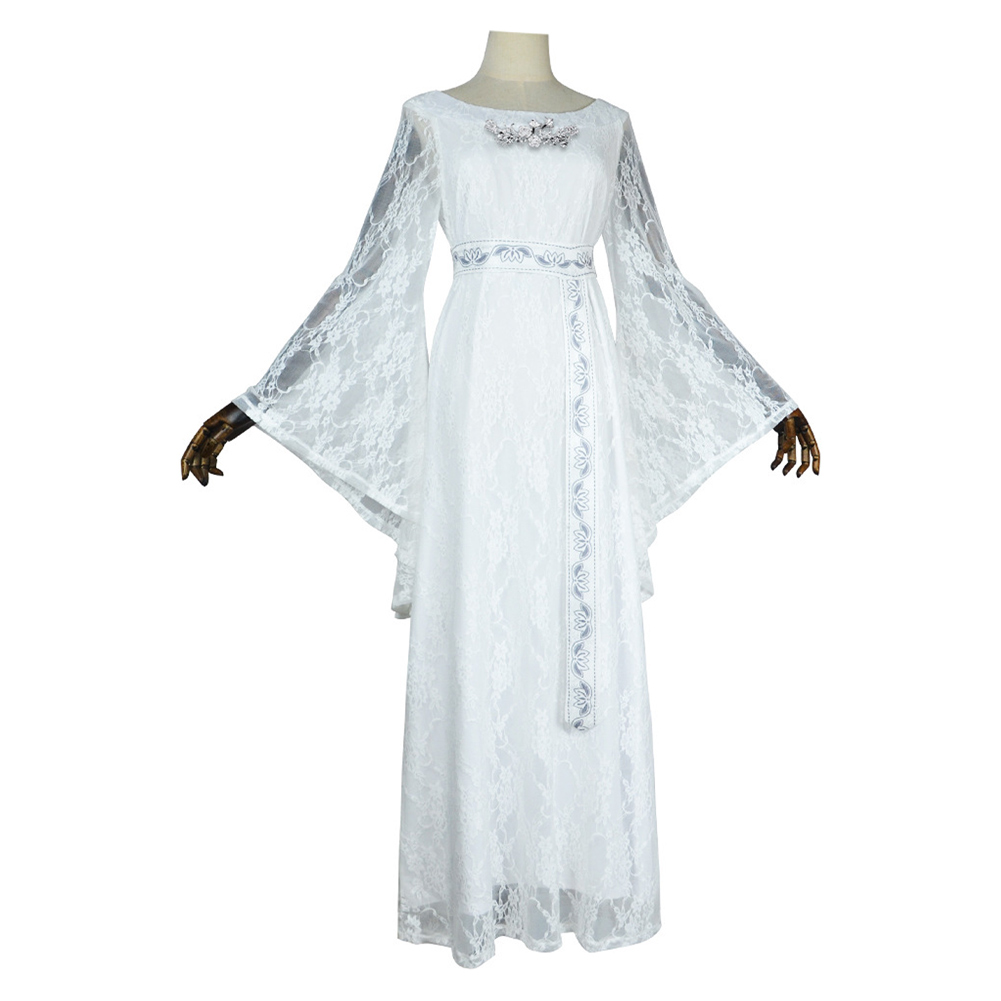 The Lord of the Rings Galadriel White Dress Outfits Halloween Carnival Cosplay Costume