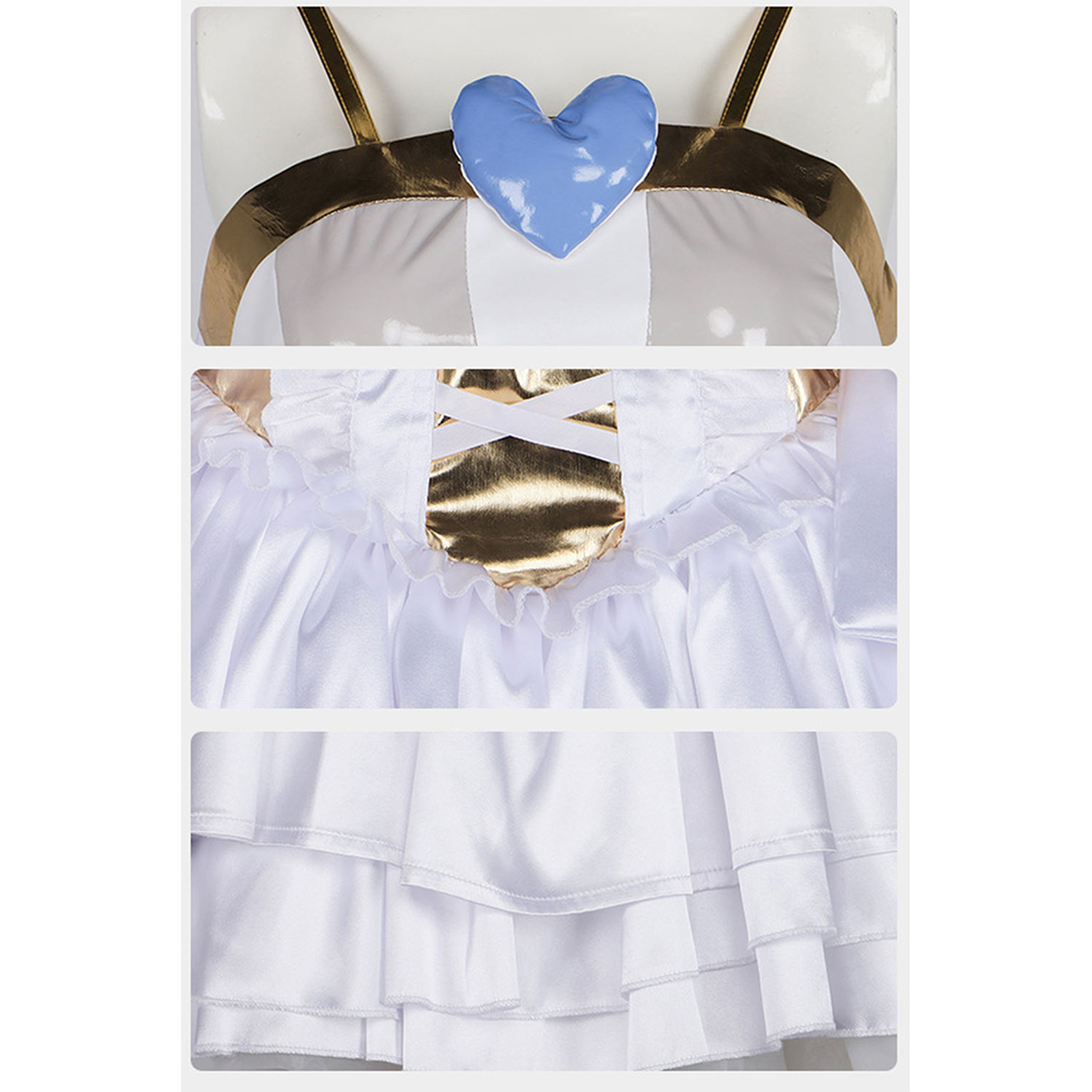 Panty & Stocking Stocking Angel Form White Dress Halloween Carnival Party Cosplay Costume
