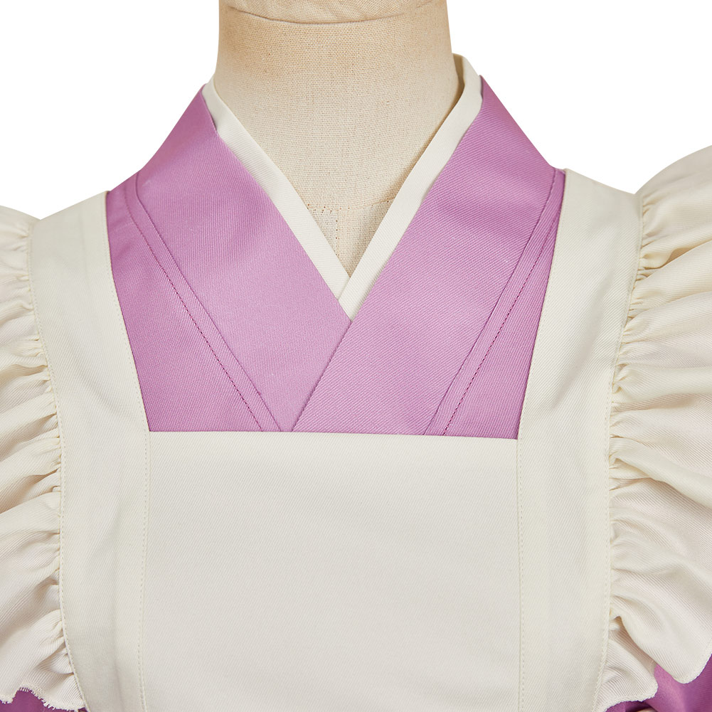 Tasokare Hotel Neko Tsukahara Pink Maid Dress Outfits Halloween Carnival Cosplay Costume
