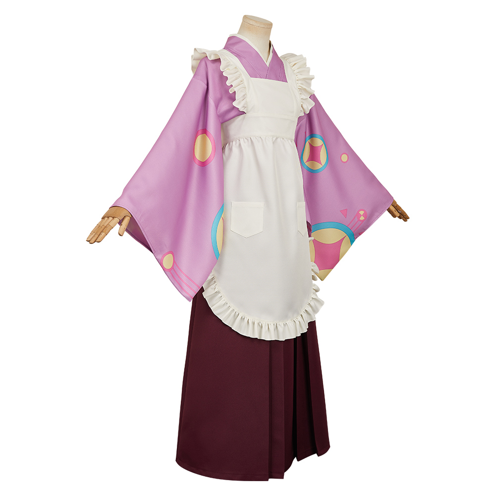 Tasokare Hotel Neko Tsukahara Pink Maid Dress Outfits Halloween Carnival Cosplay Costume