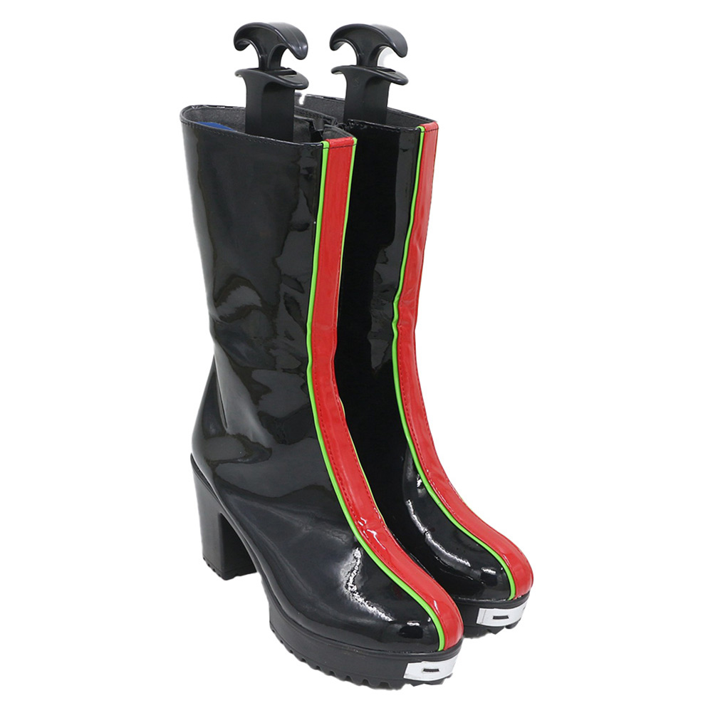 Kpop Demon Hunters Rumi Black Cosplay Shoes Boots Halloween Custom Made Costumes Accessory