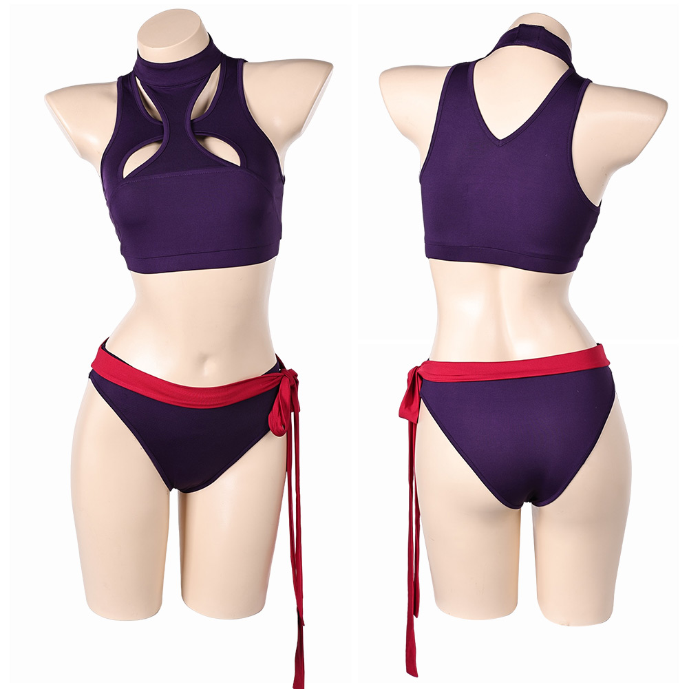 Rivals Psylocke Purple 2 Pcs Swimsuit Outfits Halloween Carnival Cosplay Costume