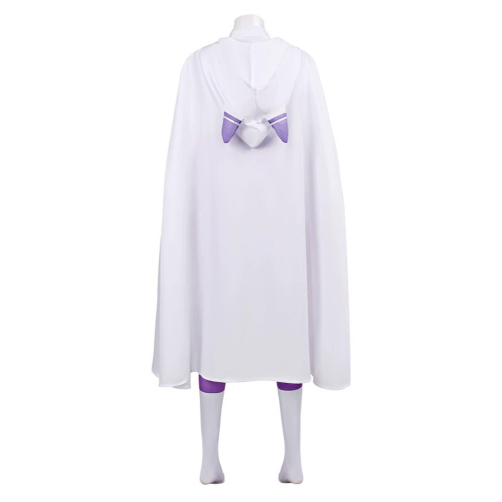 Emilia Women Purple Jumpsuit With Cloak Outfits Halloween Carnival Cosplay Costume
