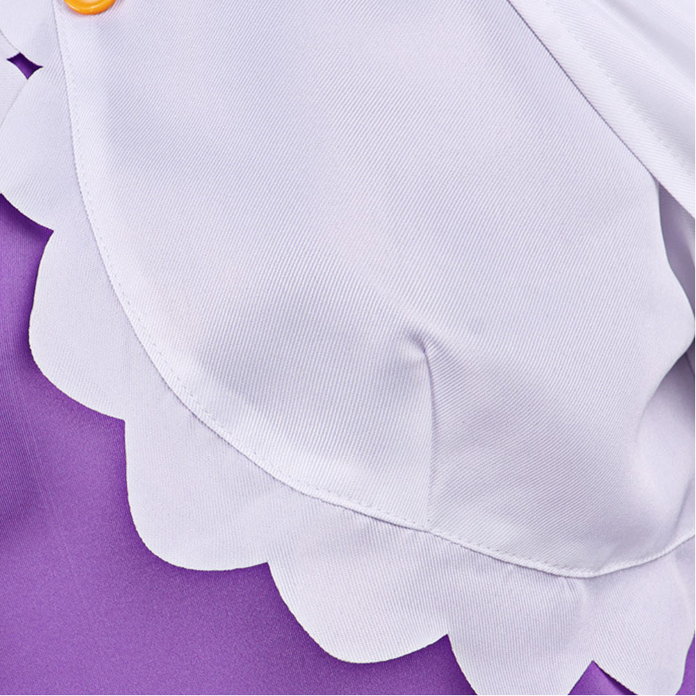 Emilia Women Purple Jumpsuit With Cloak Outfits Halloween Carnival Cosplay Costume