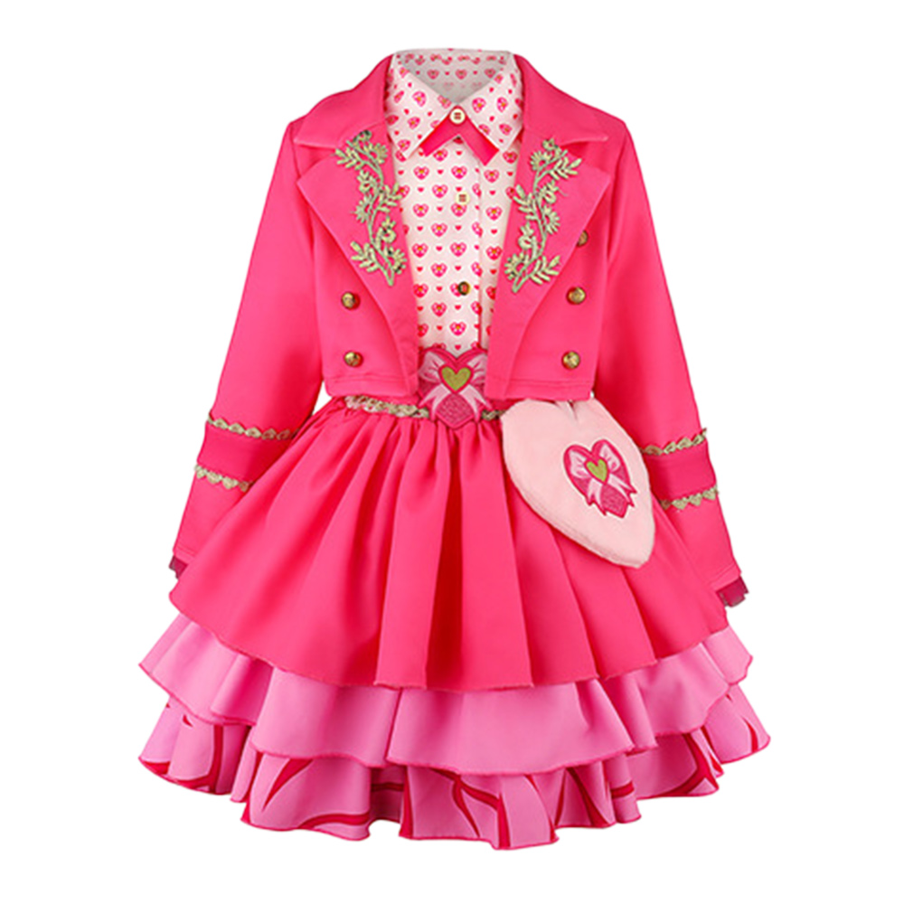 Descendants Pink Kids Children Pink Dress Outfits Halloween Carnival Cosplay Costume