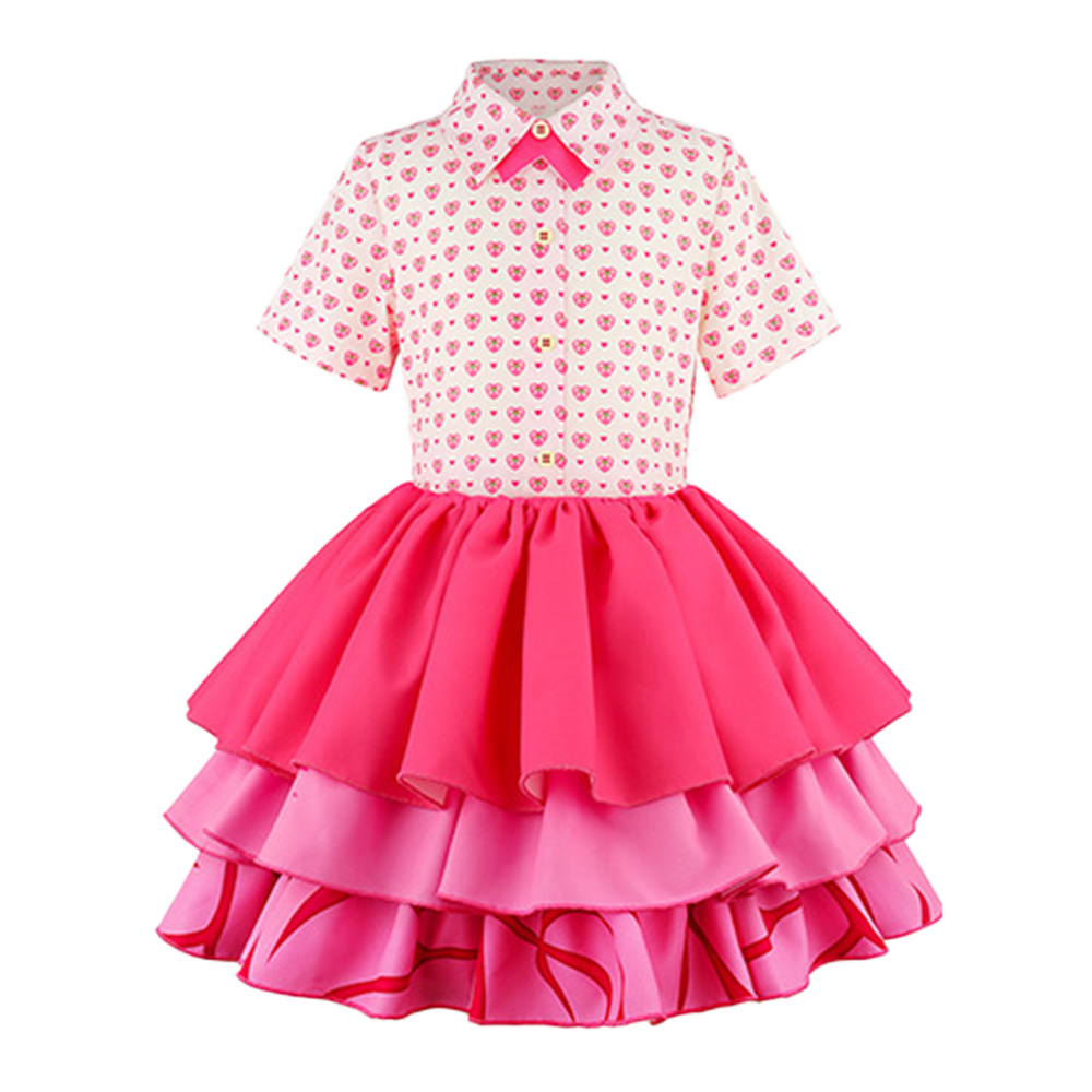 Descendants Pink Kids Children Pink Dress Outfits Halloween Carnival Cosplay Costume