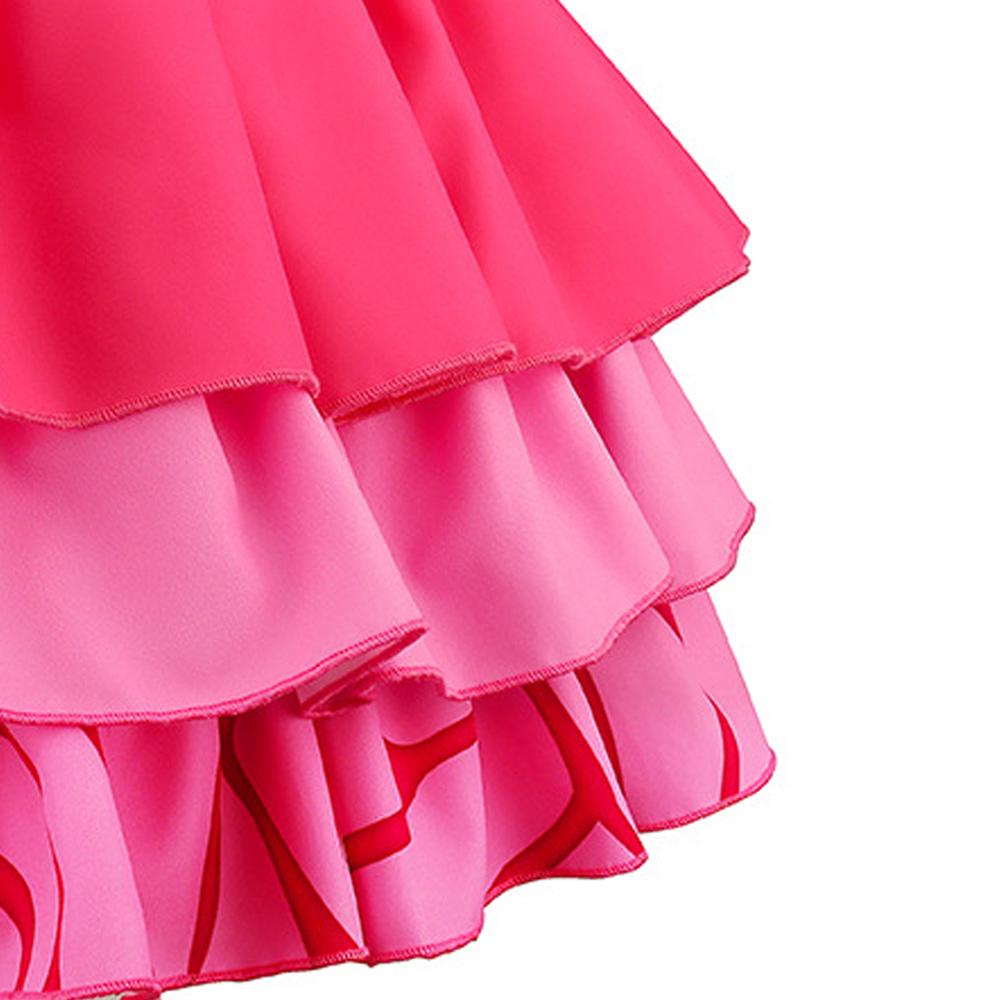 Descendants Pink Kids Children Pink Dress Outfits Halloween Carnival Cosplay Costume