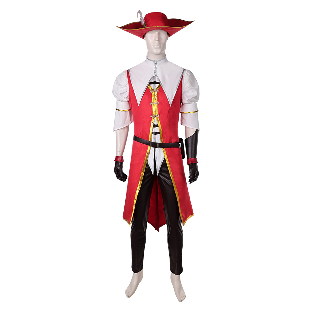 Monster Hunter: Wild Guild Knight Men Red Outfits Halloween Carnival Cosplay Costume