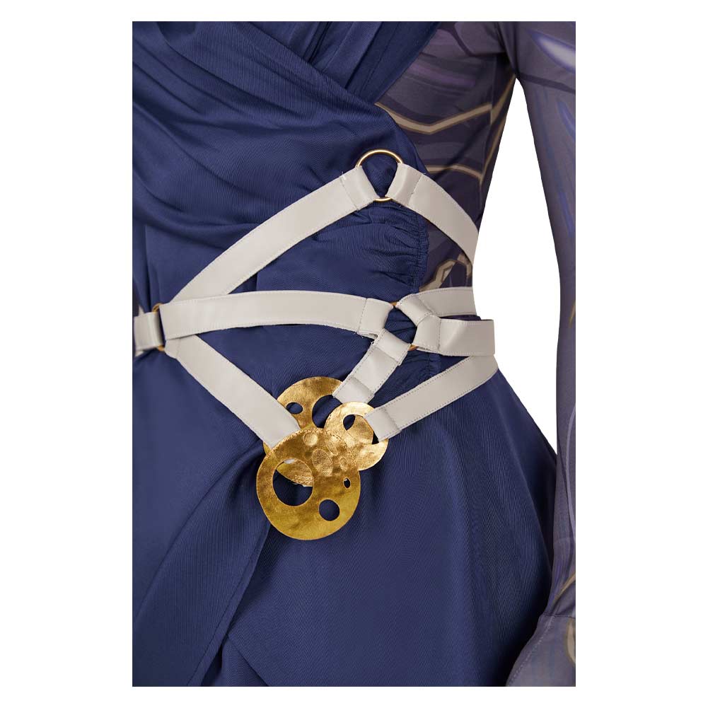 Arcane: League of Legends Viktor Printed Jumpsuit Blue Robe Outfits Halloween Cosplay Costume