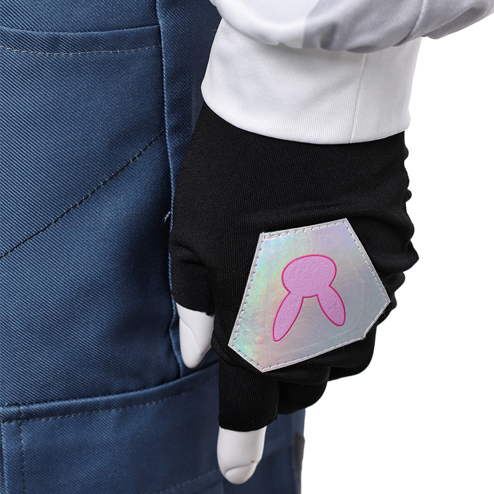 Overwatch D.VA Fearless Women Blue Top Pants Outfits Halloween Carnival Cosplay Costume