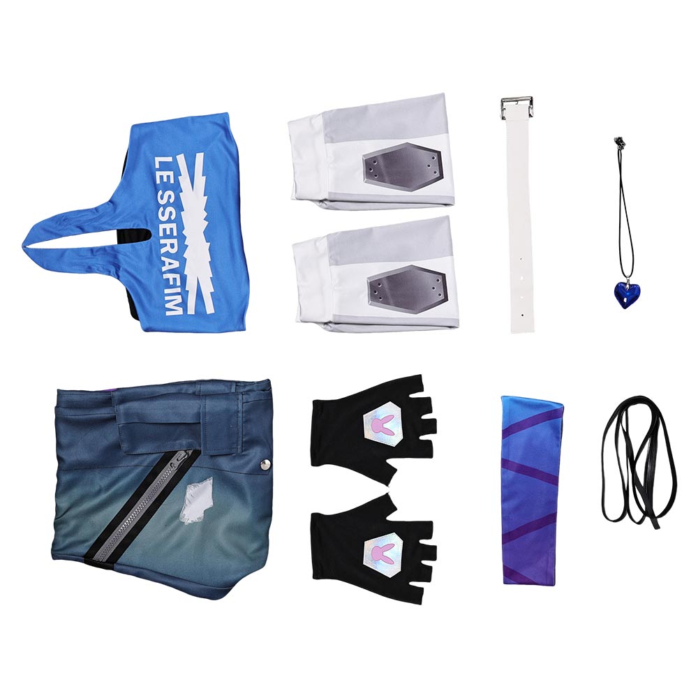 Overwatch D.VA Fearless Women Blue Top Pants Outfits Halloween Carnival Cosplay Costume