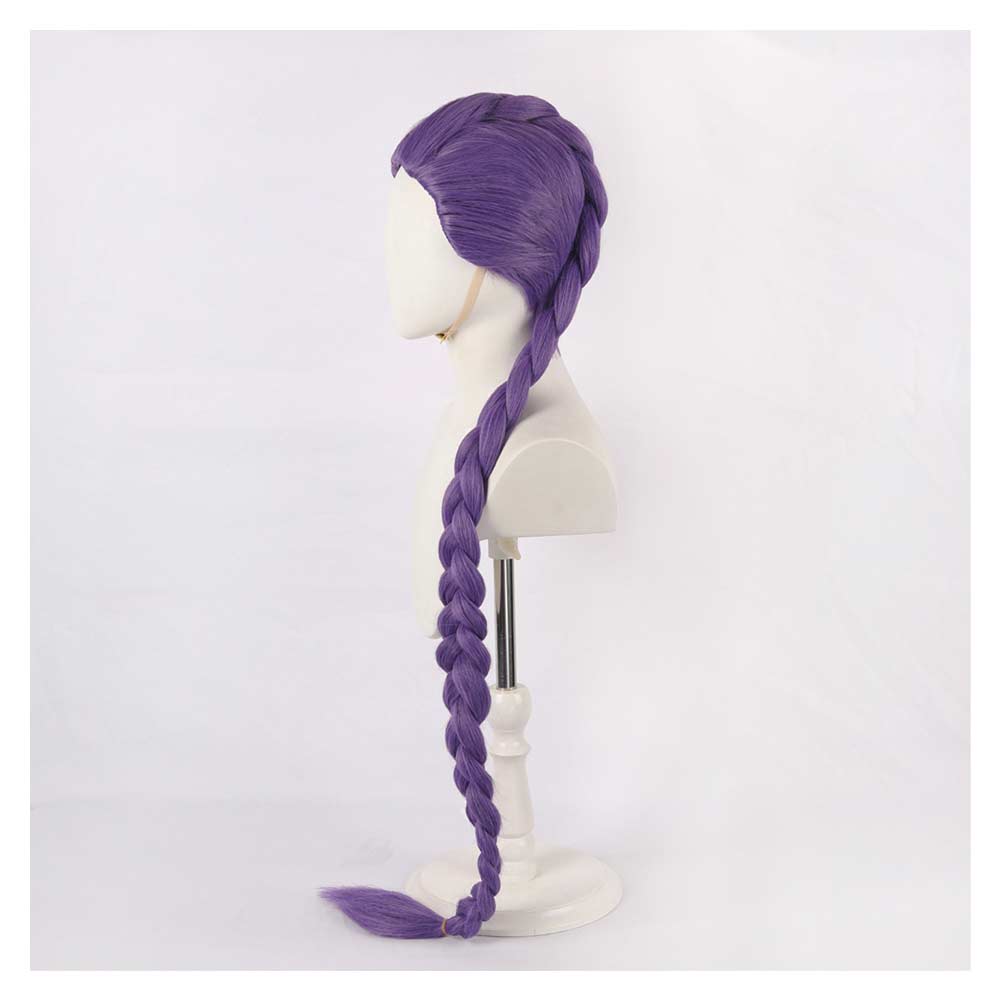Kpop Demon Hunters Rumi Purple Braid Wig Halloween Carnival Costume Accessories