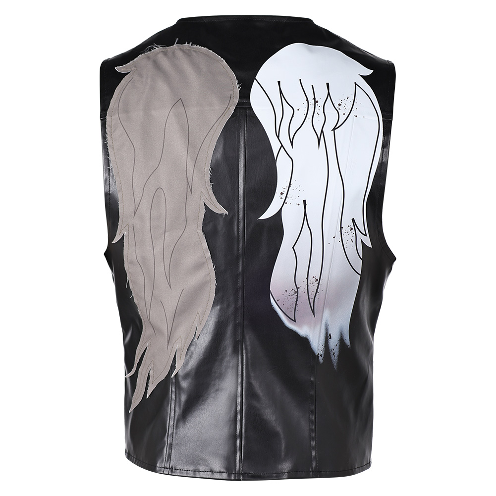 The Walking Dead: Daryl Dixon Daryl Dixon Black Leather Vest Outfits Halloween Cosplay Costume