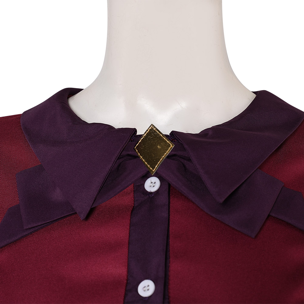 Deadlock Vindicta Red Dress Outfits Halloween Carnival Cosplay Costume