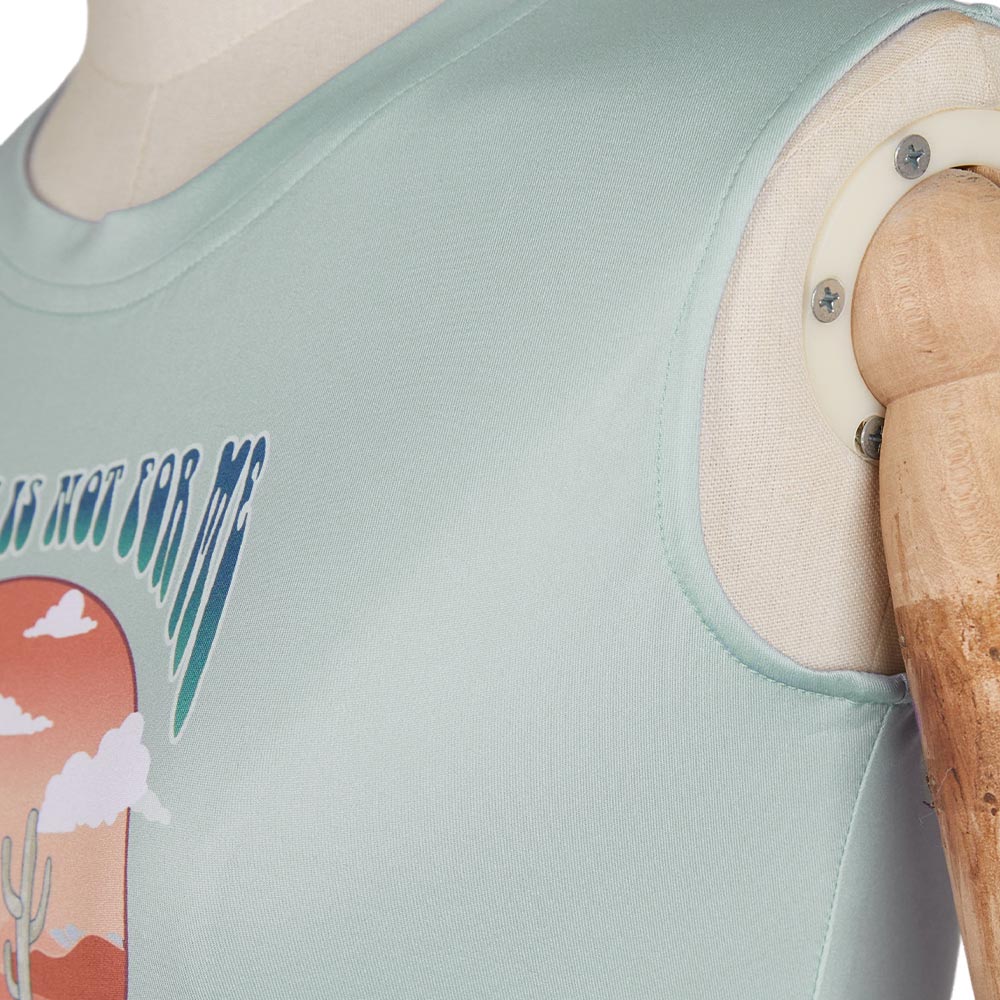 The Substance (2024) Sue Blue Tank Top Outfits Halloween Carnival Cosplay Costume