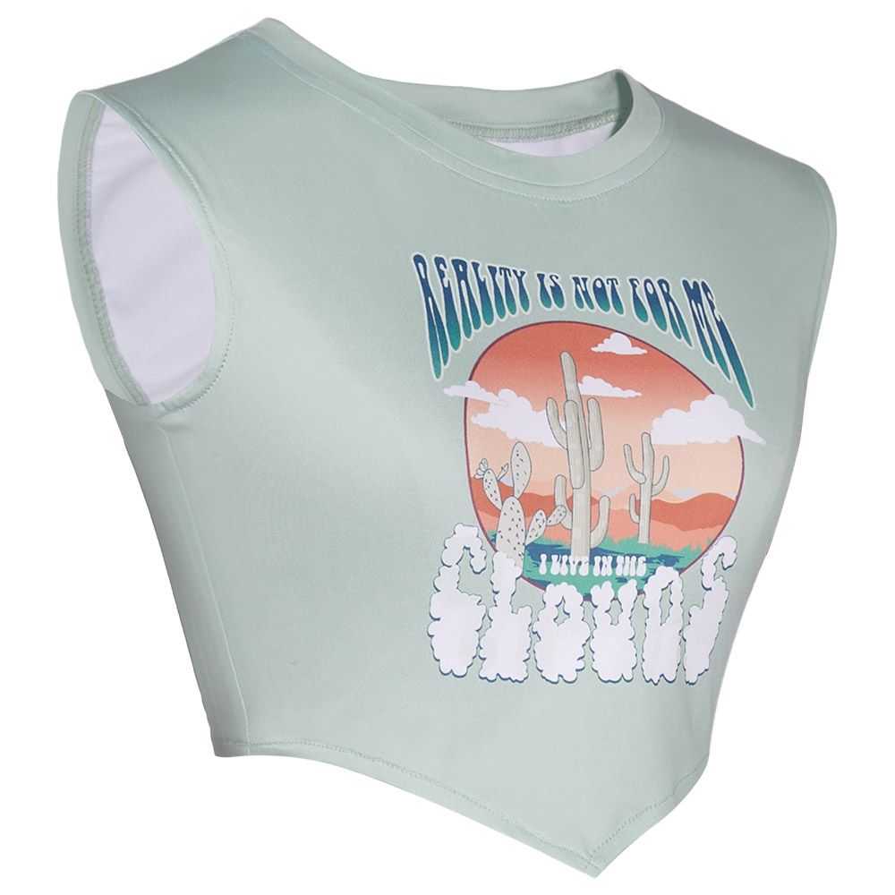 The Substance (2024) Sue Blue Tank Top Outfits Halloween Carnival Cosplay Costume