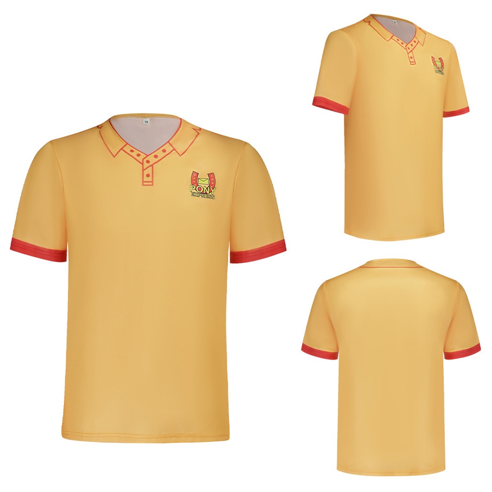 Mouthwashing Swansea Men Yellow Polo Shirt Halloween Carnival Party Cosplay Costume