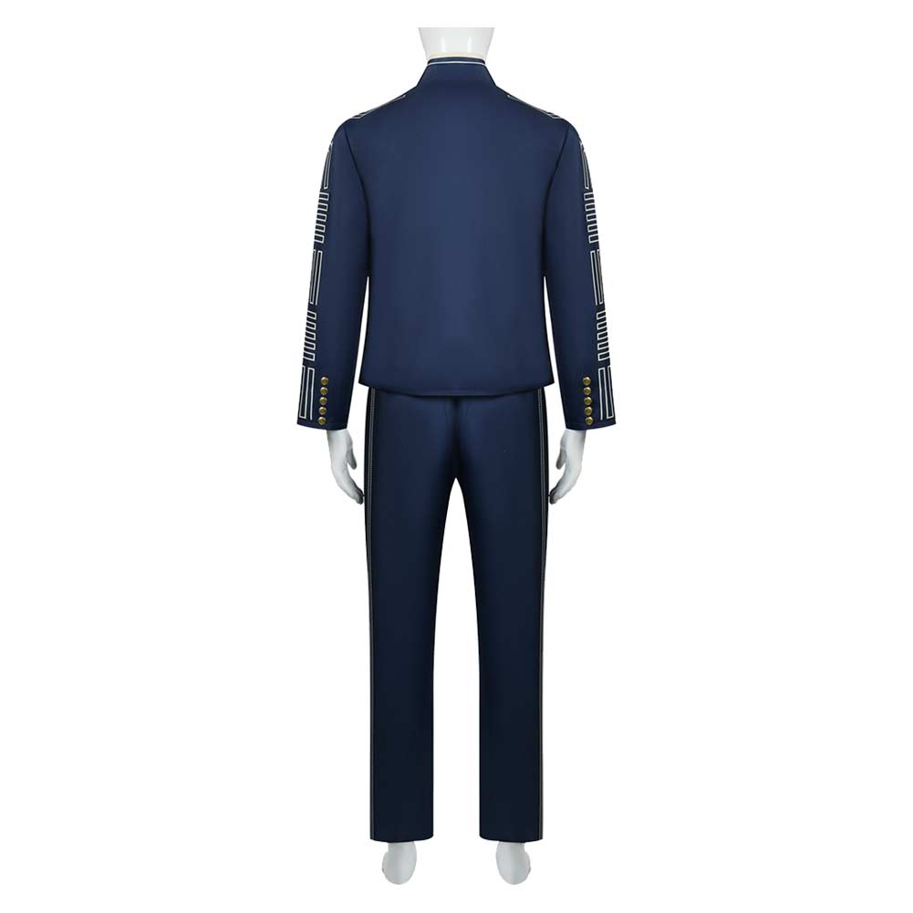 Wicked (2025) Fiyero Men Blue Uniform Outfits Halloween Carnival Cosplay Costume