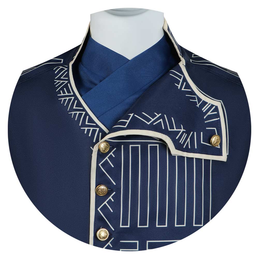 Wicked (2025) Fiyero Men Blue Uniform Outfits Halloween Carnival Cosplay Costume