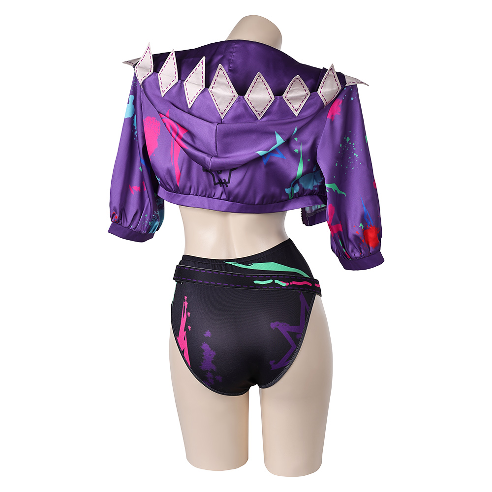 Arcane: League of Legends Season 2 Jinx 2Pcs Swimsuit Outfits Halloween Carnival Cosplay Costume