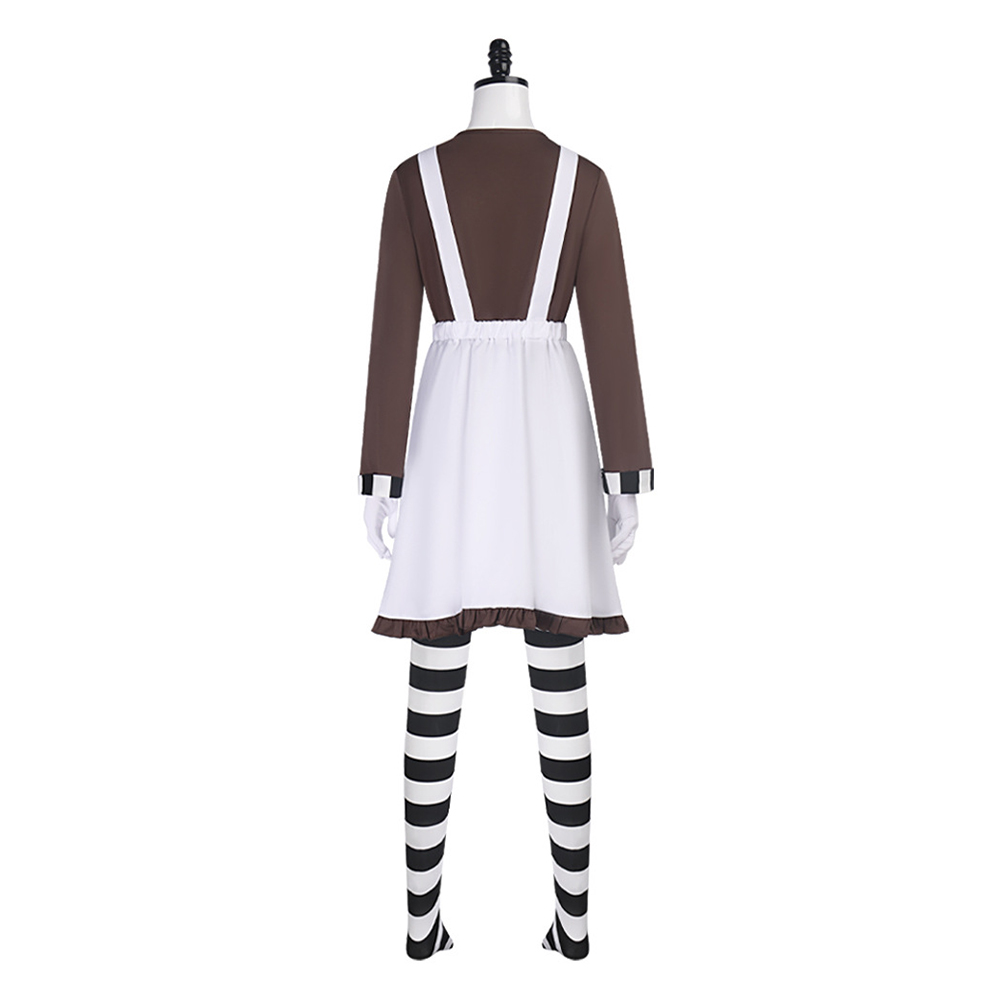 Charlie and the Chocolate Factory Chocolate Women Dress Outfit Halloween Carnival Cosplay Costume