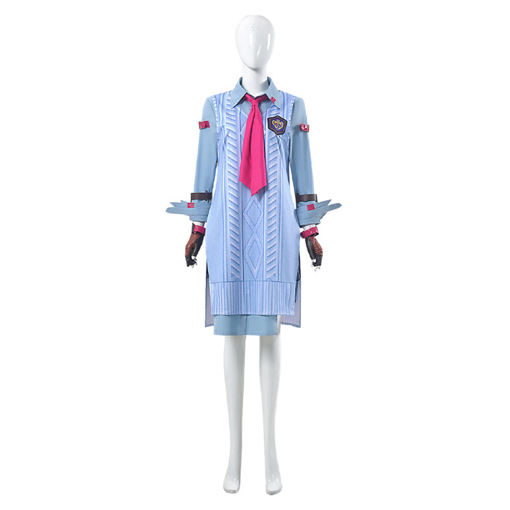 Tekken 8  Asuka Kazama Blue School Dress Halloween Carnival Party Cosplay Costume