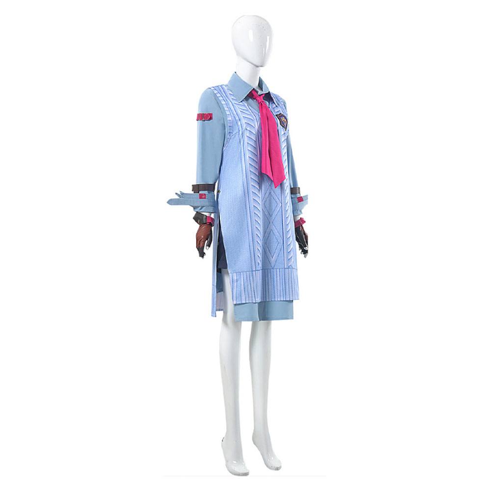 Tekken 8  Asuka Kazama Blue School Dress Halloween Carnival Party Cosplay Costume
