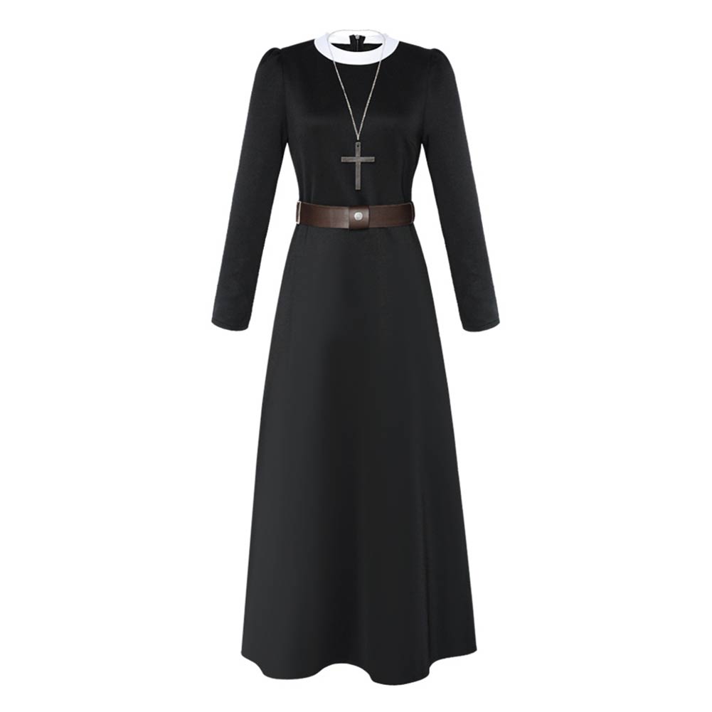 The Conjuring 2 Nun Black Dress Outfits Halloween Carnival Cosplay Costume