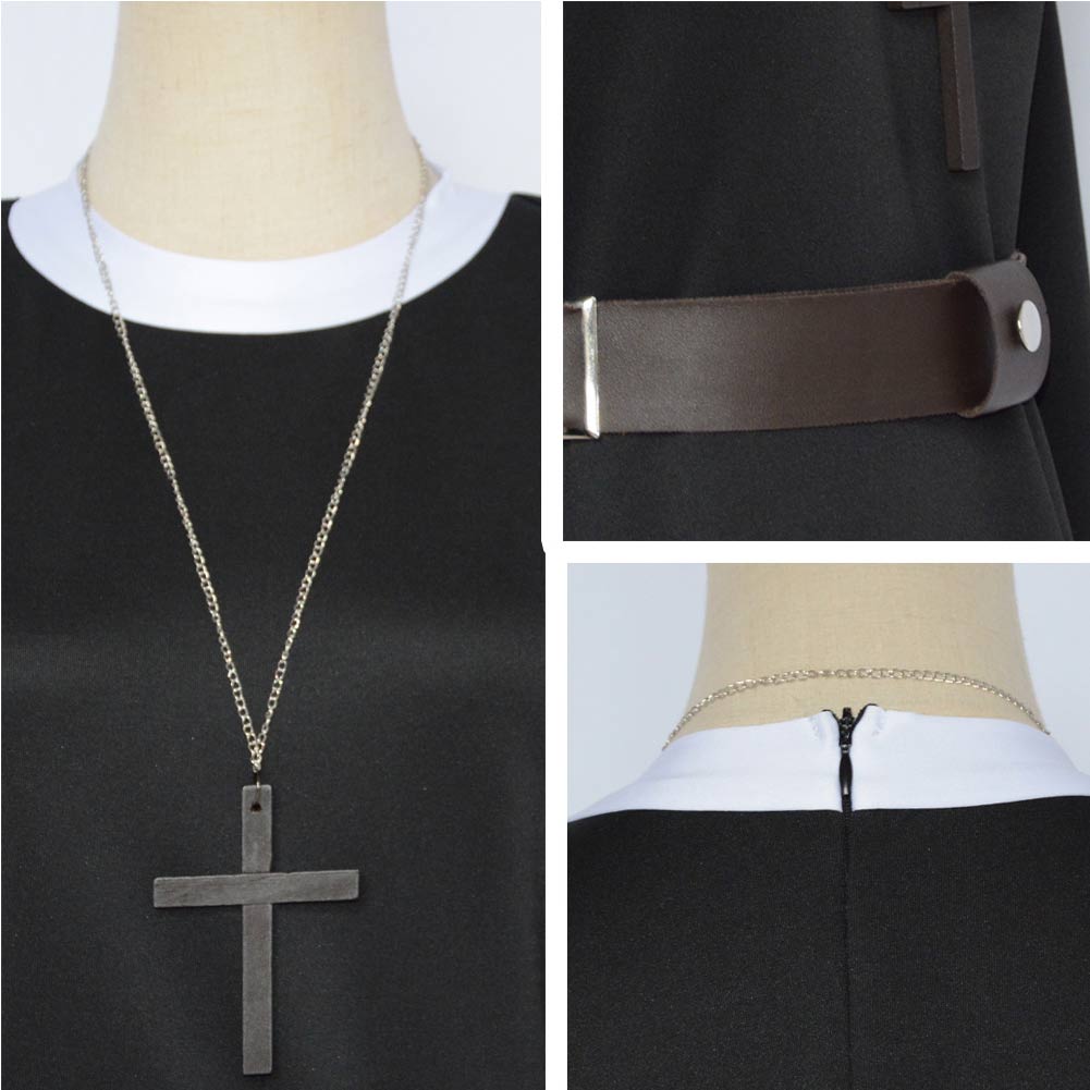 The Conjuring 2 Nun Black Dress Outfits Halloween Carnival Cosplay Costume