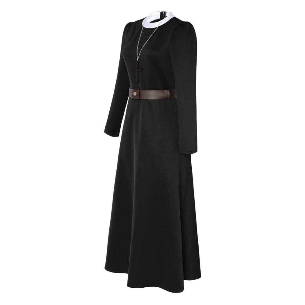 The Conjuring 2 Nun Black Dress Outfits Halloween Carnival Cosplay Costume