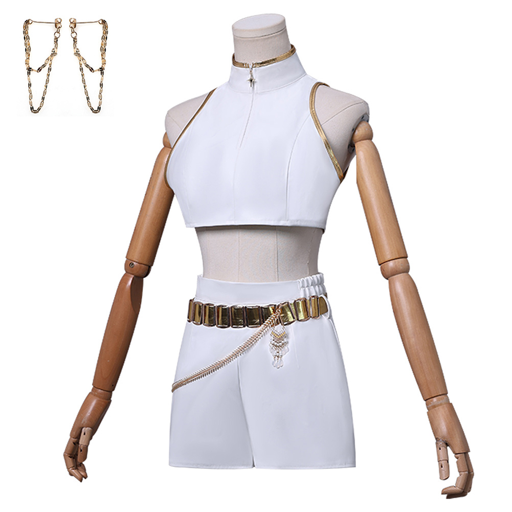 Kpop Demon Hunters Rumi What it Sounds Like Top Pants Set Halloween Carnival Party Cosplay Costume